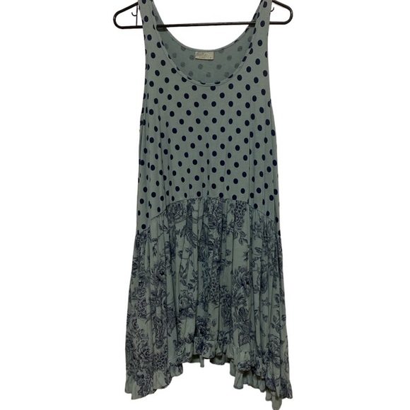 Feather Clothing Dresses & Skirts - Feather Clothing Sleeveless Dress, Polka Dot/Floral Print Size 3 Bamboo/Cotton